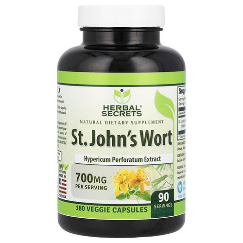 <img alt="Herbal Secrets, St. Johns Wort, 180 Veggie Capsules (350 mg per Capsule)" title="Herbal Secrets, St. Johns Wort, 180 Veggie Capsules (350 mg per Capsule),810180028592"