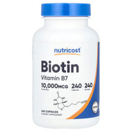 <img alt="Nutricost, Biotin, 10,000 mcg, 240 Capsules" title="Nutricost, Biotin, 10,000 mcg, 240 Capsules,810014675268"