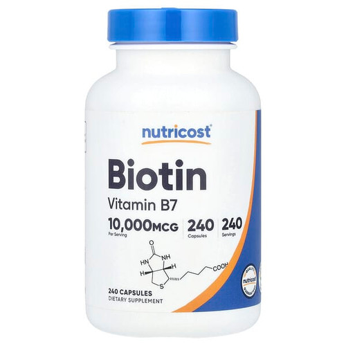<img alt="Nutricost, Biotin, 10,000 mcg, 240 Capsules" title="Nutricost, Biotin, 10,000 mcg, 240 Capsules,810014675268"