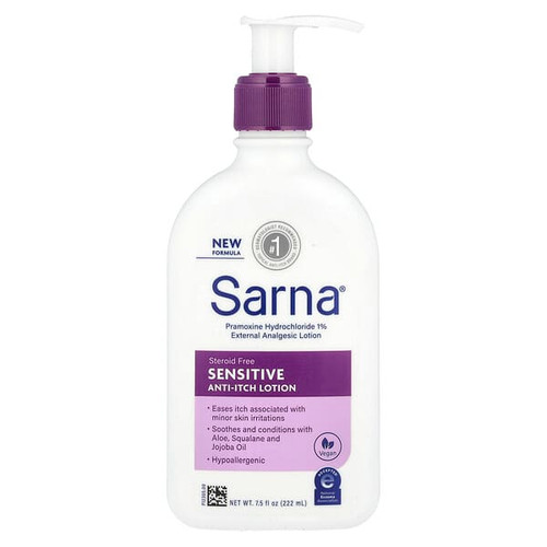 <img alt="Sarna, Anti-Itch Lotion, Sensitive, 7.5 fl oz (222 ml)" title="Sarna, Anti-Itch Lotion, Sensitive, 7.5 fl oz (222 ml),303160230752"