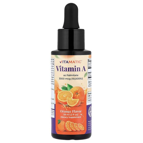<img alt="Vitamatic, Vitamin A as Palmitate, Orange, 2 fl oz ( 59 ml)" title="Vitamatic, Vitamin A as Palmitate, Orange, 2 fl oz ( 59 ml),810078474203"