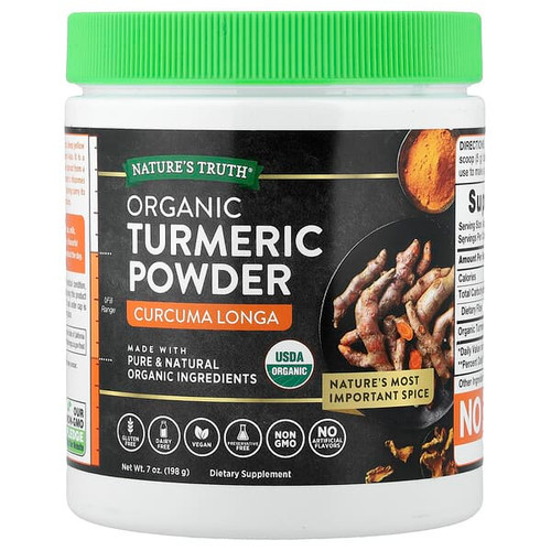 <img alt="Natures Truth, Organic Turmeric Powder, 7 oz (198 g)" title="Natures Truth, Organic Turmeric Powder, 7 oz (198 g),840093110695"
