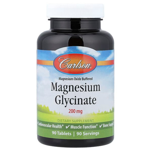 <img alt="Carlson, Magnesium Glycinate, 200 mg, 90 Tablets" title="Carlson, Magnesium Glycinate, 200 mg, 90 Tablets,088395056116"