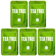<img alt="Lapcos, Tea Tree Relief Beauty Sheet Mask Set, 5 Sheets, 0.84 fl oz (25 ml) Each" title="Lapcos, Tea Tree Relief Beauty Sheet Mask Set, 5 Sheets, 0.84 fl oz (25 ml) Each,818929024607"