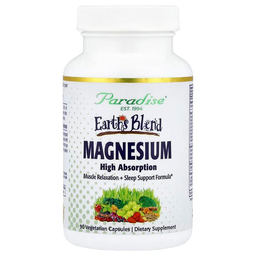 <img alt="Paradise Herbs, Earths Blend, Magnesium, 90 Vegetarian Capsules" title="Paradise Herbs, Earths Blend, Magnesium, 90 Vegetarian Capsules,601944778712"