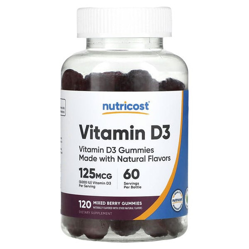 <img alt="Nutricost, Vitamin D3 Gummies, Mixed Berry, 120 Gummies (62.5 mg per Gummy)" title="Nutricost, Vitamin D3 Gummies, Mixed Berry, 120 Gummies (62.5 mg per Gummy),810014673066"