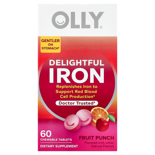 <img alt="OLLY, Delightful Iron, Ages 4+, Fruit Punch, 60 Chewable Tablets" title="OLLY, Delightful Iron, Ages 4+, Fruit Punch, 60 Chewable Tablets,840160203299"