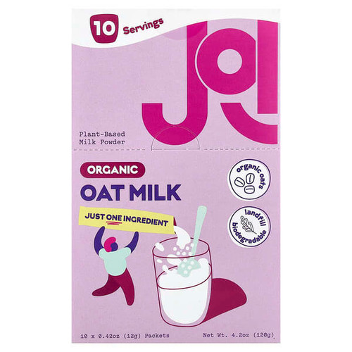 <img alt="JOI, Organic Oat Milk Powder, 10 Packets, 0.42 oz (12 g) Each" title="JOI, Organic Oat Milk Powder, 10 Packets, 0.42 oz (12 g) Each,858098008800"