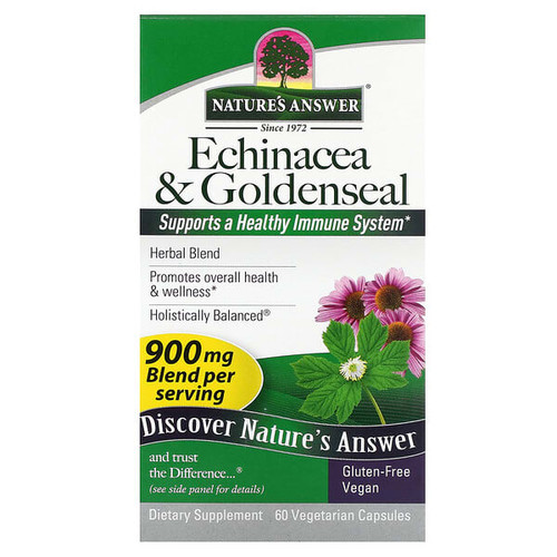 <img alt="Natures Answer, Echinacea & Goldenseal, 60 Vegetarian Capsules" title="Natures Answer, Echinacea & Goldenseal, 60 Vegetarian Capsules,083000160592"