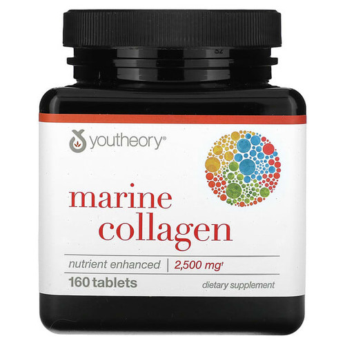 <img alt="Youtheory, Marine Collagen, 160 Tablets" title="Youtheory, Marine Collagen, 160 Tablets,853244003135"