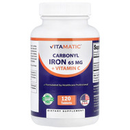<img alt="Vitamatic, Carbonyl Iron + Vitamin C, 120 Tablets" title="Vitamatic, Carbonyl Iron + Vitamin C, 120 Tablets,810078476412"