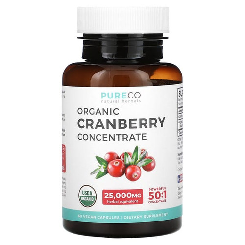 <img alt="Pure Co., Organic Cranberry Concentrate, 60 Vegan Capsules (500 mg per Capsule)" title="Pure Co., Organic Cranberry Concentrate, 60 Vegan Capsules (500 mg per Capsule),643517992163"