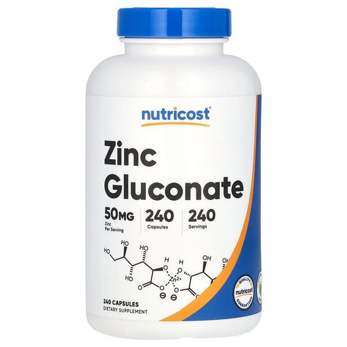 <img alt="Nutricost, Zinc Gluconate, 50 mg, 240 Capsules" title="Nutricost, Zinc Gluconate, 50 mg, 240 Capsules,810139571810"