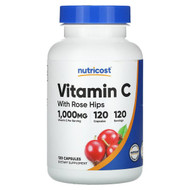 <img alt="Nutricost, Vitamin C With Rose Hips, 1,000 mg, 120 Capsules" title="Nutricost, Vitamin C With Rose Hips, 1,000 mg, 120 Capsules,810014671574"