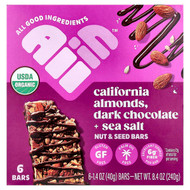 <img alt="All In, Nut & Seed Bars, California Almonds, Dark Chocolate + Sea Salt, 6 Bars, 1.4 oz (40 g) Each" title="All In, Nut & Seed Bars, California Almonds, Dark Chocolate + Sea Salt, 6 Bars, 1.4 oz (40 g) Each,850062402157"