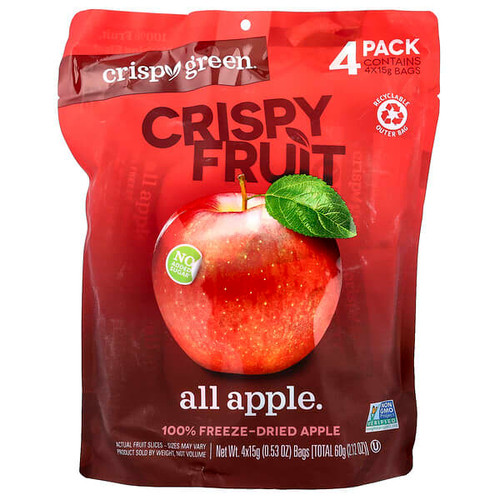 <img alt="Crispy Green, Crispy Fruit, All Apple, 4 Pack, 0.53 oz (15 g) Each" title="Crispy Green, Crispy Fruit, All Apple, 4 Pack, 0.53 oz (15 g) Each,185255000576"