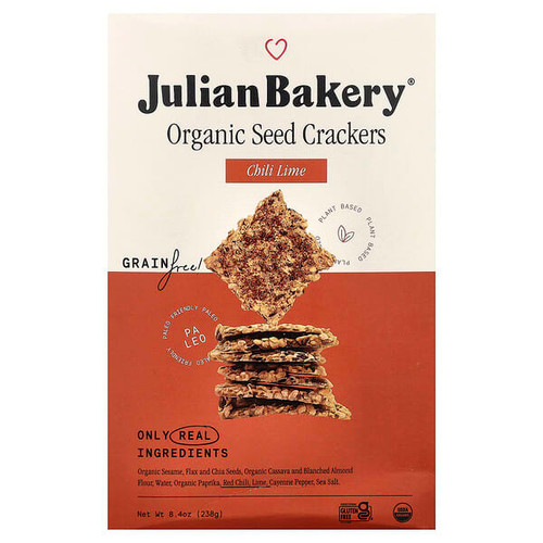 <img alt="Julian Bakery, Organic Seed Crackers, Chili Lime, 8.4 oz (238 g)" title="Julian Bakery, Organic Seed Crackers, Chili Lime, 8.4 oz (238 g),813926007547"