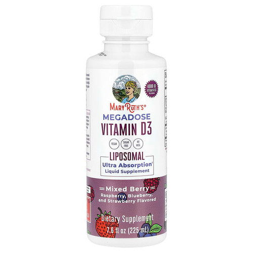 <img alt="MaryRuths, Megadose Vitamin D3, Liposomal, Mixed Berry, 7.6 fl oz (225 ml)" title="MaryRuths, Megadose Vitamin D3, Liposomal, Mixed Berry, 7.6 fl oz (225 ml),850029392835"