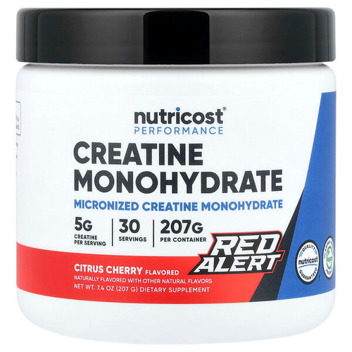 <img alt="Nutricost, Performance, Creatine Monohydrate, Red Alert, Citrus Cherry, 7.4 oz (207 g)" title="Nutricost, Performance, Creatine Monohydrate, Red Alert, Citrus Cherry, 7.4 oz (207 g),810139576877"