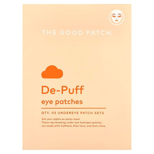 <img alt="The Good Patch, De-Puff Eye Patches , 3 Patch Sets" title="The Good Patch, De-Puff Eye Patches , 3 Patch Sets,850031068667"