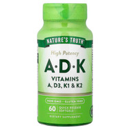 <img alt="Natures Truth, Vitamins A, D, K, High Potency, 60 Quick Release Softgels" title="Natures Truth, Vitamins A, D, K, High Potency, 60 Quick Release Softgels,840093121615"