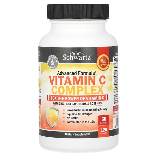 <img alt="BioSchwartz, Vitamin C Complex with Zinc, Bioflavonoids & Rose Hips, 120 Capsules" title="BioSchwartz, Vitamin C Complex with Zinc, Bioflavonoids & Rose Hips, 120 Capsules,850013512560"