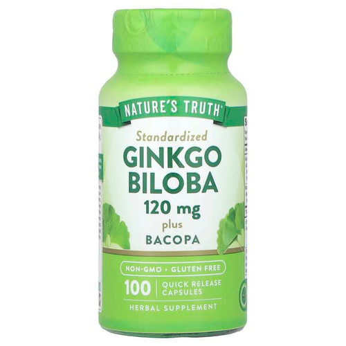 <img alt="Natures Truth, Ginkgo Biloba Plus Bacopa, 120 mg, 100 Quick Release Capsules" title="Natures Truth, Ginkgo Biloba Plus Bacopa, 120 mg, 100 Quick Release Capsules,840093101587"