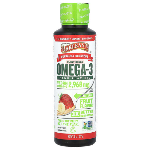 <img alt="Barleans, Seriously Delicious, Plant Based Omega-3 fFom Flax Oil, Strawberry Banana Smoothie, 8 oz (227 g)" title="Barleans, Seriously Delicious, Plant Based Omega-3 fFom Flax Oil, Strawberry Banana Smoothie, 8 oz (227 g),705875000291"