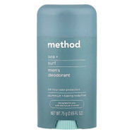 <img alt="Method, Mens Deodorant, Sea + Surf, 2.65 fl oz (75 g)" title="Method, Mens Deodorant, Sea + Surf, 2.65 fl oz (75 g),843536109393"