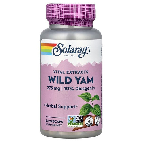 <img alt="Solaray, Vital Extracts, Wild Yam, 60 VegCaps" title="Solaray, Vital Extracts, Wild Yam, 60 VegCaps,076280036909"