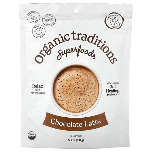 <img alt="Organic Traditions, Superfoods, Chocolate Latte, 5.3 oz (150 g)" title="Organic Traditions, Superfoods, Chocolate Latte, 5.3 oz (150 g),627733001366"