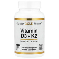 <img alt="California Gold Nutrition, Vitamin D3 + K2 as MK-7, 180 Veggie Capsules" title="California Gold Nutrition, Vitamin D3 + K2 as MK-7, 180 Veggie Capsules,898220023332"