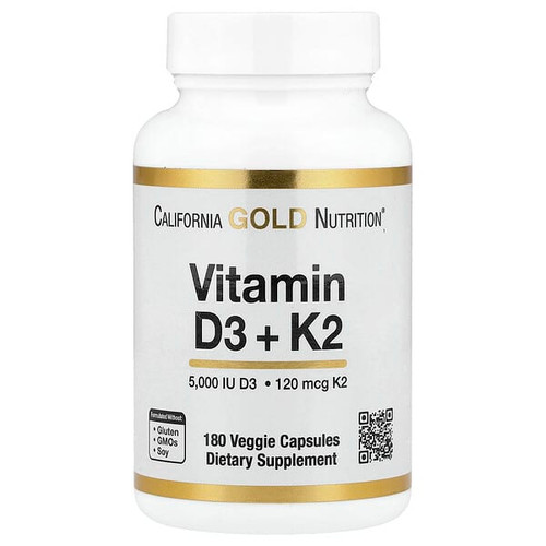 <img alt="California Gold Nutrition, Vitamin D3 + K2 as MK-7, 180 Veggie Capsules" title="California Gold Nutrition, Vitamin D3 + K2 as MK-7, 180 Veggie Capsules,898220023332"