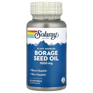 <img alt="Solaray, Borage Seed Oil, 1,000 mg, 50 Softgels" title="Solaray, Borage Seed Oil, 1,000 mg, 50 Softgels,076280008340"