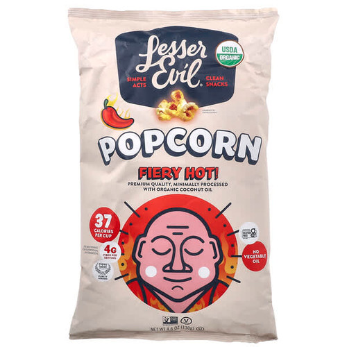 <img alt="LesserEvil, Popcorn, Fiery Hot, 4.6 oz (130 g)" title="LesserEvil, Popcorn, Fiery Hot, 4.6 oz (130 g),850021522612"