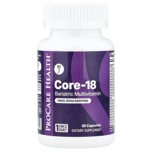 <img alt="ProCare Health, Core-18, Bariatric Multivitamin, 30 Capsules" title="ProCare Health, Core-18, Bariatric Multivitamin, 30 Capsules,850067388050"