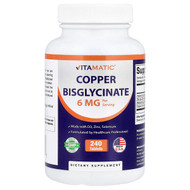 <img alt="Vitamatic, Copper Bisglycinate, 240 Tablets" title="Vitamatic, Copper Bisglycinate, 240 Tablets,810078475507"