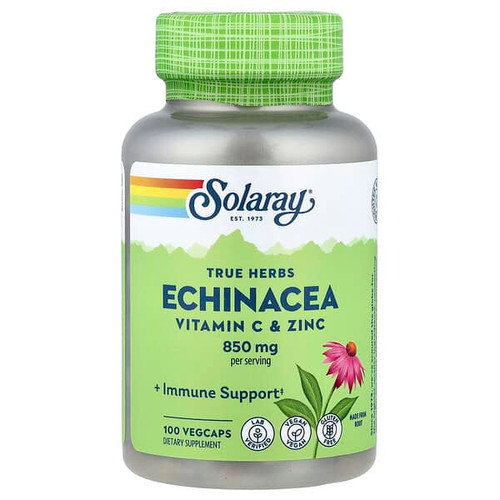 <img alt="Solaray, True Herbs, Echinacea, Vitamin C & Zinc, 100 VegCaps" title="Solaray, True Herbs, Echinacea, Vitamin C & Zinc, 100 VegCaps,076280012392"
