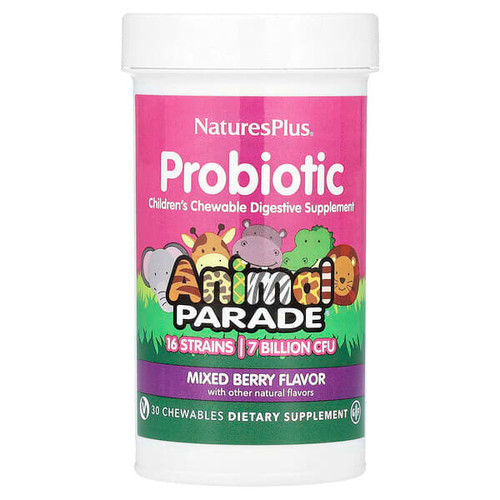 <img alt="NaturesPlus, Probiotic, Childrens Chewable Digestive Supplement, Mixed Berry, 7 Billion CFU, 30 Chewables" title="NaturesPlus, Probiotic, Childrens Chewable Digestive Supplement, Mixed Berry, 7 Billion CFU, 30 Chewables,097467299443"