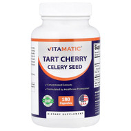 <img alt="Vitamatic, Tart Cherry Celery Seed, 180 Capsules" title="Vitamatic, Tart Cherry Celery Seed, 180 Capsules,810078475491"