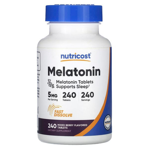 <img alt="Nutricost, Melatonin, Mixed Berry, 5 mg, 240 Tablets" title="Nutricost, Melatonin, Mixed Berry, 5 mg, 240 Tablets,810014673141"