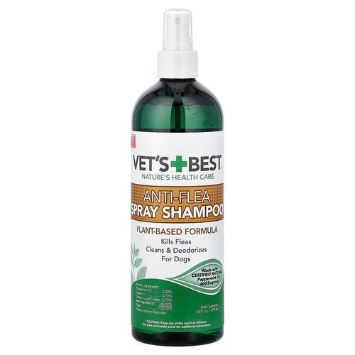 <img alt="Vets Best, Anti-Flea Spray Shampoo, For Dogs, 16 fl oz (470 ml)" title="Vets Best, Anti-Flea Spray Shampoo, For Dogs, 16 fl oz (470 ml),031658103478"