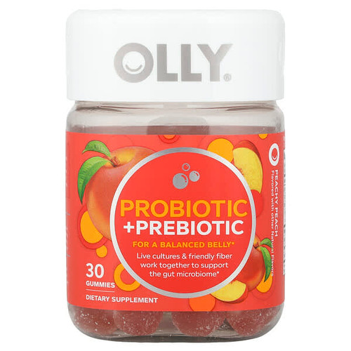 <img alt="OLLY, Probiotic + Prebiotic, Peachy Peach , 30 Gummies" title="OLLY, Probiotic + Prebiotic, Peachy Peach , 30 Gummies,858158005114"
