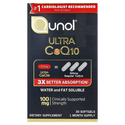 <img alt="Qunol, Ultra CoQ10, 30 Softgels" title="Qunol, Ultra CoQ10, 30 Softgels,898440001028"