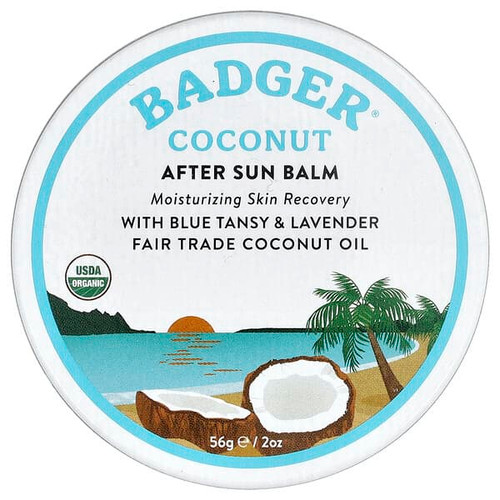 <img alt="Badger, Coconut After Sun Balm, 2 oz (56 g)" title="Badger, Coconut After Sun Balm, 2 oz (56 g),634084420036"