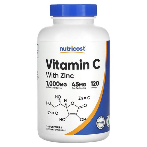 <img alt="Nutricost, Vitamin C with Zinc, 240 Capsules" title="Nutricost, Vitamin C with Zinc, 240 Capsules,810014671536"
