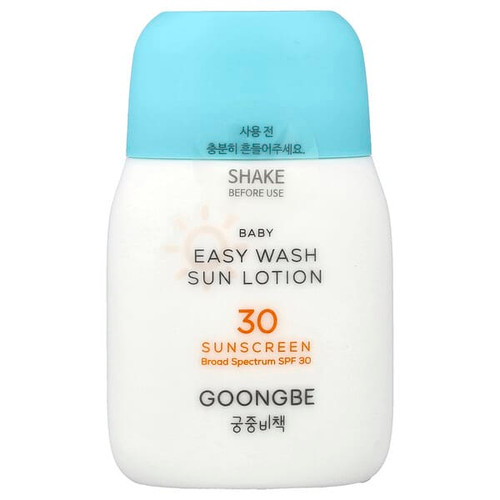 <img alt="Goongbe, Baby, Easy Wash Sun Lotion Sunscreen, SPF 30, 2.11 oz (60 g)" title="Goongbe, Baby, Easy Wash Sun Lotion Sunscreen, SPF 30, 2.11 oz (60 g),8809278718165"