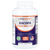 <img alt="Vitamatic, Bacopa, 180 Vegetable Capsules (1,250 mg per Capsule)" title="Vitamatic, Bacopa, 180 Vegetable Capsules (1,250 mg per Capsule),810078475644"