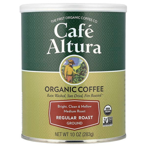 <img alt="Cafe Altura, Organic Coffee, Ground, Regular Roast, 10 oz (283 g)" title="Cafe Altura, Organic Coffee, Ground, Regular Roast, 10 oz (283 g),032843394626"