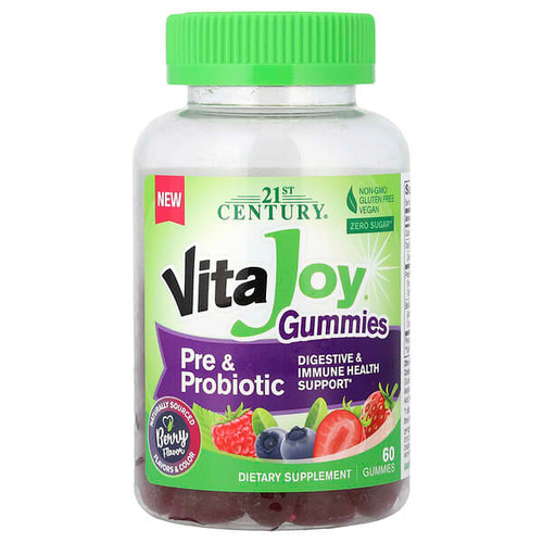 <img alt="21st Century, VitaJoy Pre & Probiotic Gummies, Berry, 60 Gummies" title="21st Century, VitaJoy Pre & Probiotic Gummies, Berry, 60 Gummies,740985280669"